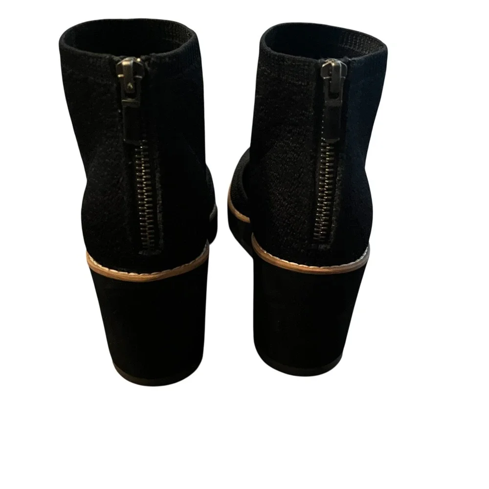 Eileen Fisher Black Alec Round-Toe Stretch Wedges 8